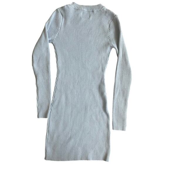 Princess Polly mini Dress Ribbed knitted Sz XS/S Baby blue Long sleeve Aesthetic - Picture 14 of 14